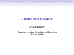 Directed Acyclic Graphs