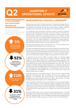 Genesis Energy - Q2 2017 Performance Report