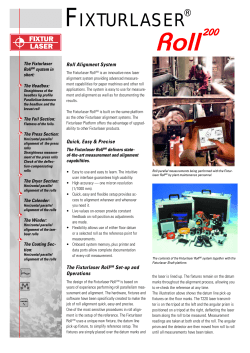 Fixturlaser Roll 200 Product Brochure
