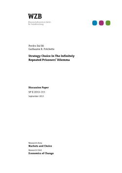 Strategy Choice In The Infinitely Repeated