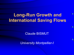 Long-run growth and International saving flows