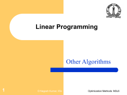 Optimization Techniques