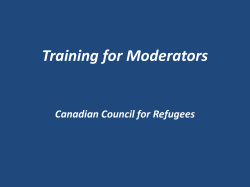 Training for Moderators: A short guide