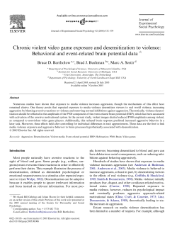 Chronic violent video game exposure and desensitization to violence