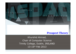 Prospect Theory - Trinity College Dublin