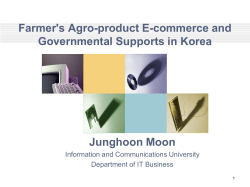 Farmer`s Agro-Product, E-Commerce and Government