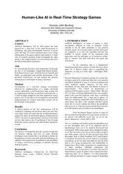 Human-Like AI in Real-Time Strategy Games