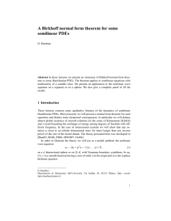 A Birkhoff normal form theorem for some nonlinear PDEs.