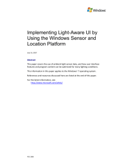 Implementing Light-Aware UI by Using the Windows Sensor and