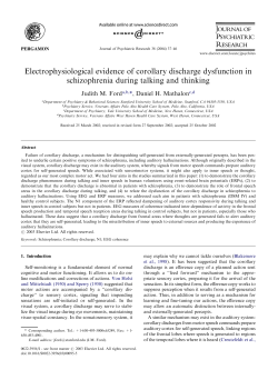 Electrophysiological evidence of corollary discharge