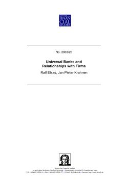 Universal Banks and Relationships with Firms