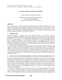 Large-scale Agent-based Modeling and Simulation