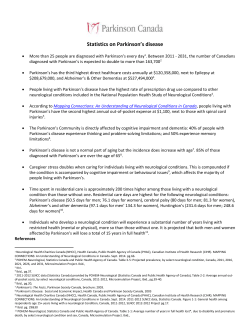 Statistics on Parkinson`s disease