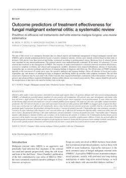 Outcome predictors of treatment effectiveness for fungal malignant