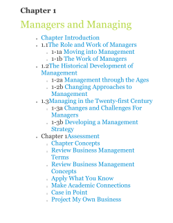 Managers and Nonmanagement Employees