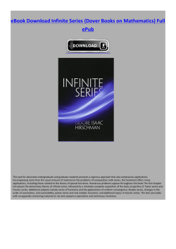 eBook Infinite Series (Dover Books on