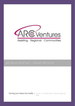 Information Pack * Grants Register