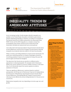 inequality: trends in americans` attitudes