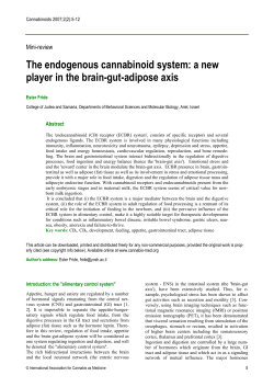 The endogenous cannabinoid system: a new player in the brain