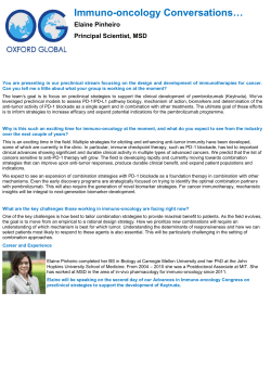 Immuno-oncology Conversations&hellip;