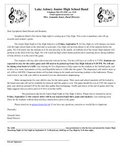 Lake Asbury Junior High Band Home