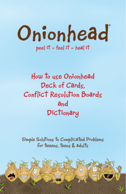 How to use Onionhead Deck of Cards, Conflict Resolution Boards