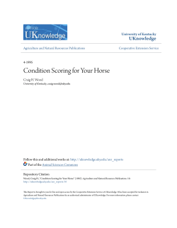 Condition Scoring for Your Horse - UKnowledge