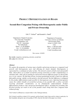 Second-Best Congestion Pricing with Heterogeneity