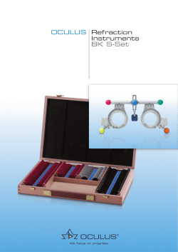 OCULUS Refraction Instruments BK S-Set