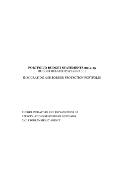 DIBP PBS 2014-15 - Department of Immigration and Border Protection