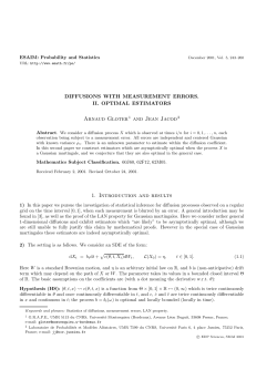 Diffusions with measurement errors. II. Optimal estimators