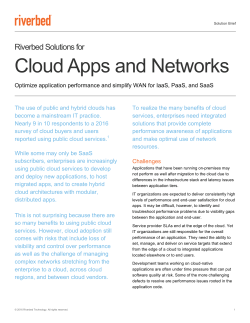 Riverbed Solution for Cloud Apps and Network