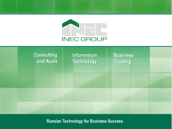 INEC-Analytic tools Financial status analysis + economic activities