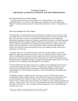 Stages in the Learning and Memory Process