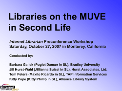 Libraries on the MUVE in Second Life