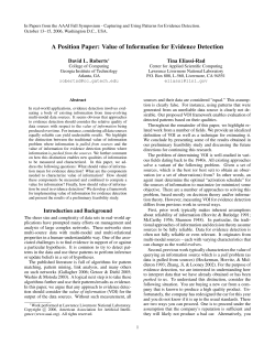 A Position Paper: Value of Information for - Tina Eliassi-Rad