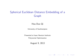 Spherical Euclidean Distance Embedding of a Graph