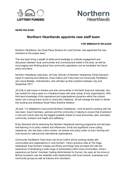 Northern Heartlands Appoints New Staff Team