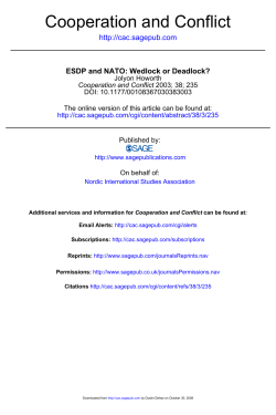 Cooperation and Conflict