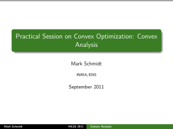 Practical Session on Convex Optimization: Convex Analysis