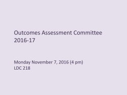 Outcome Assessment Committee