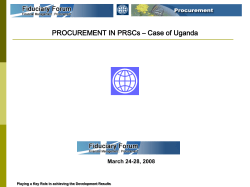 PROCUREMENT IN PRSCs