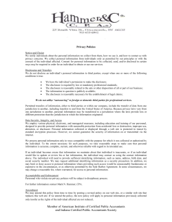 Privacy Policy - Hammer and Company, CPAs