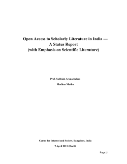 Chapter 1: Scholarly Communication