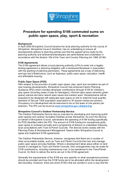 Procedure for spending S106 commuted sums on public open