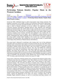 Performing Palauan Identity : Popular Music in the Western Carolines