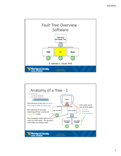 Fault Tree Overview ‐ Software Anatomy of a Tree ‐ 1