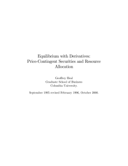 Equilibrium with Derivatives: Price Contingent Securities and