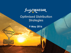 Optimised Distribution Strategies