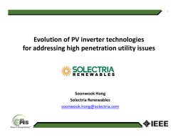 Evolution of PV inverter technologies for addressing high